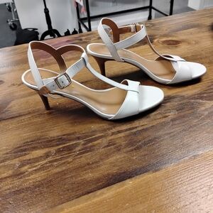 Elegant White Strappy Heels